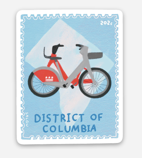 Bikes Stamp Sticker
