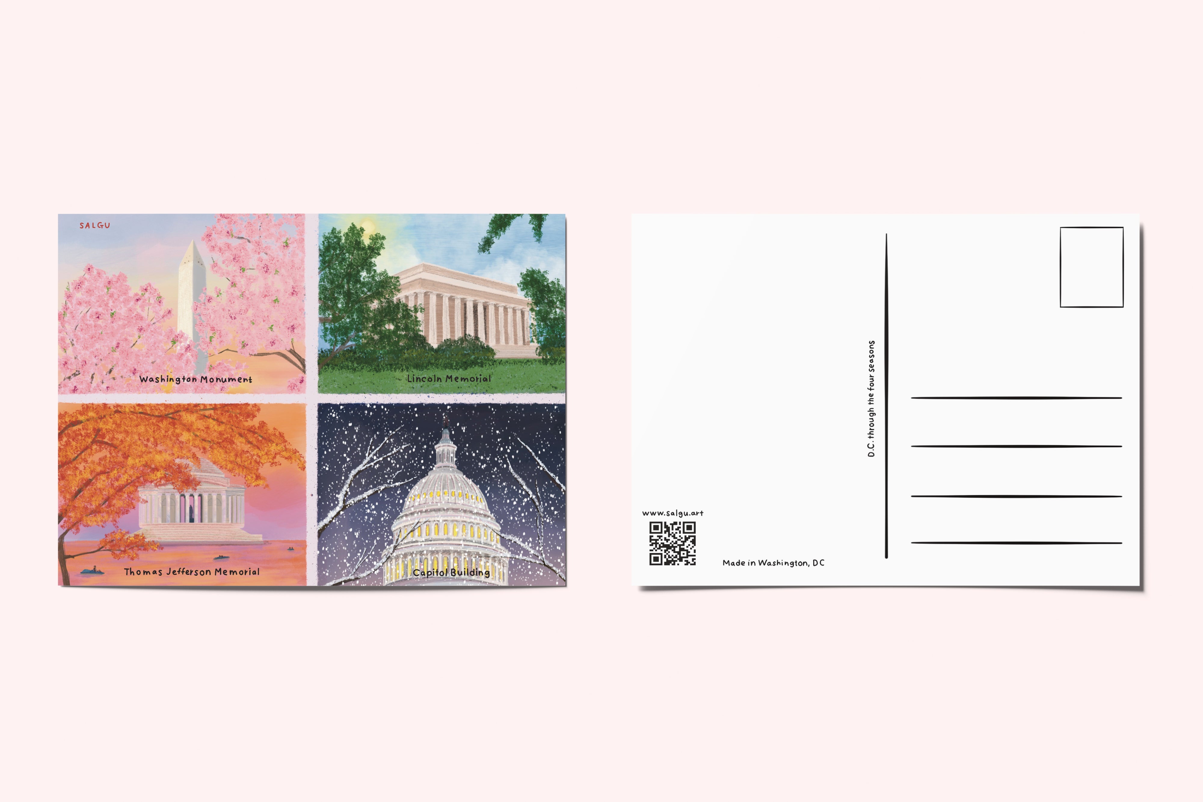 Washington DC Four Seasons Postcard