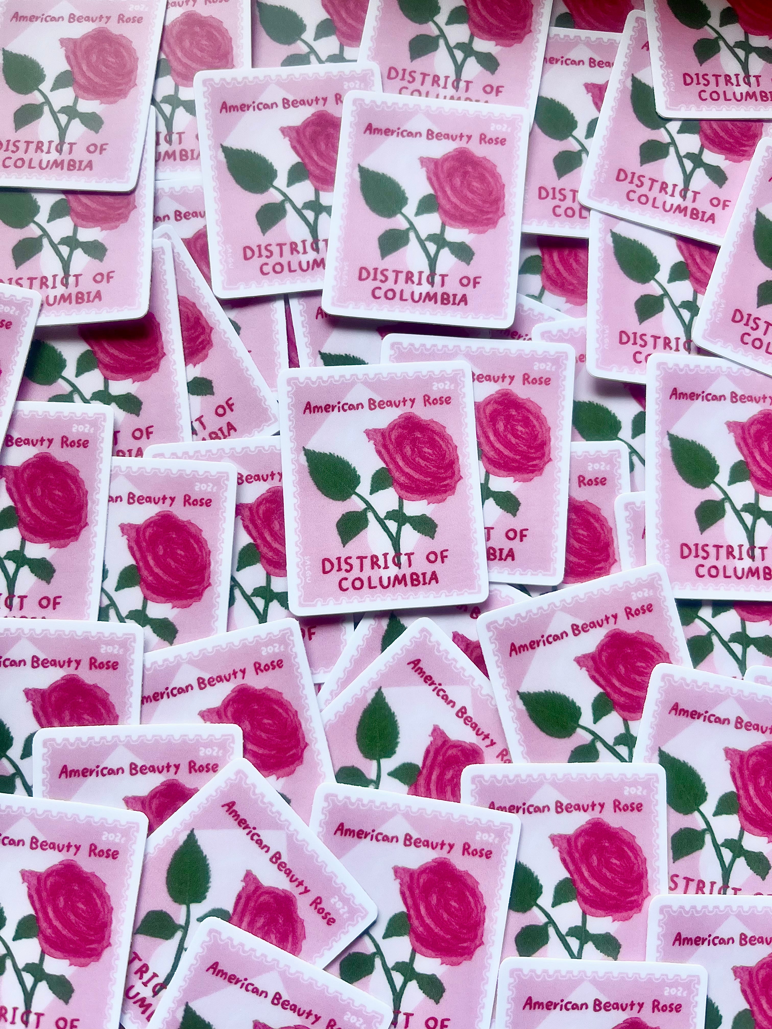 Washington DC National Flower American Beauty Sticker