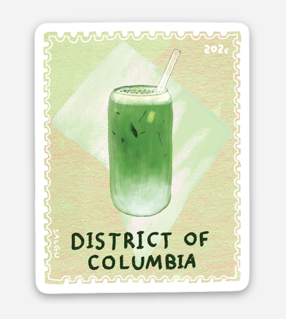 Iced Matcha Latte Stamp Sticker
