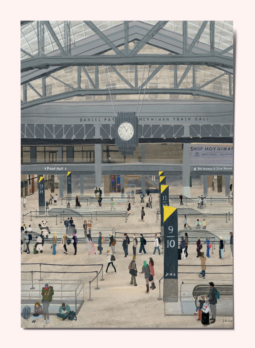 New York Moynihan Train Hall at Penn Station Postcard