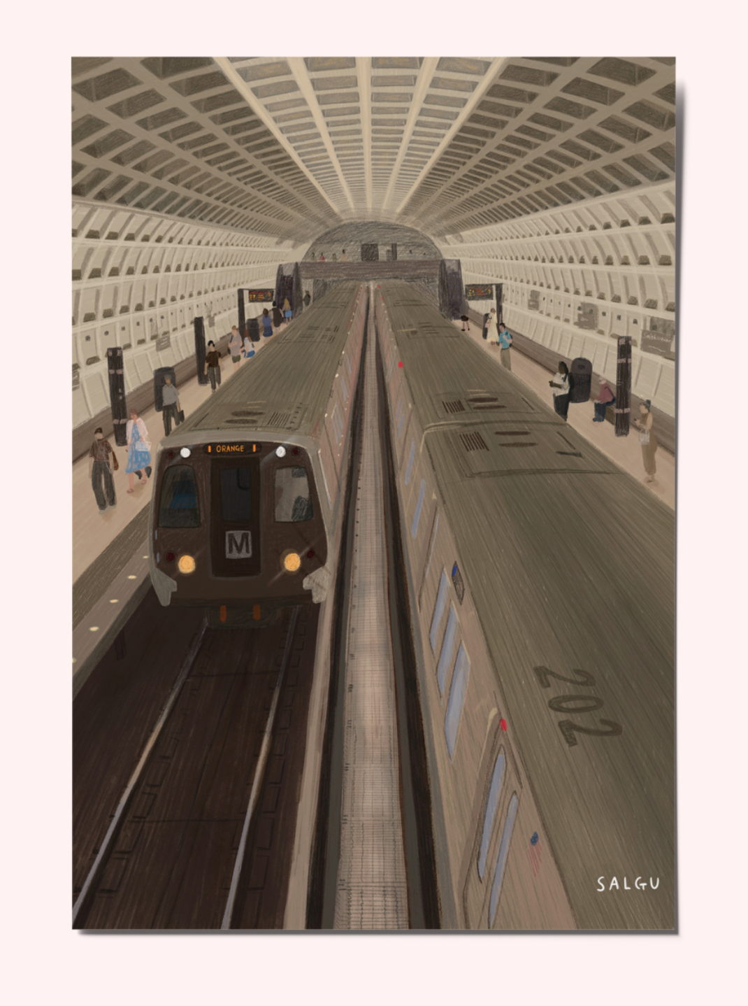 Smithsonian Metro Station Postcard