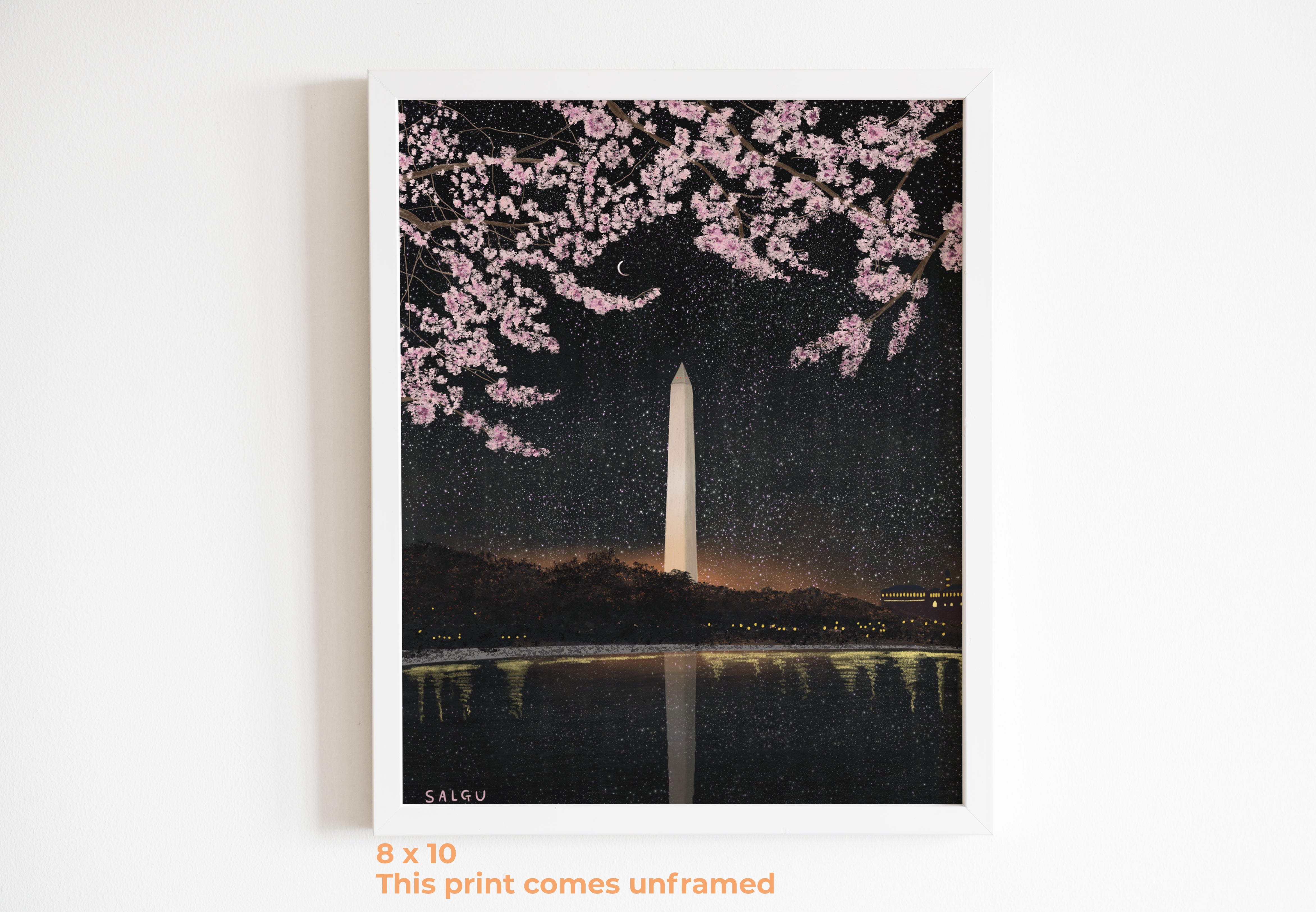 Washington Monument at Night Print