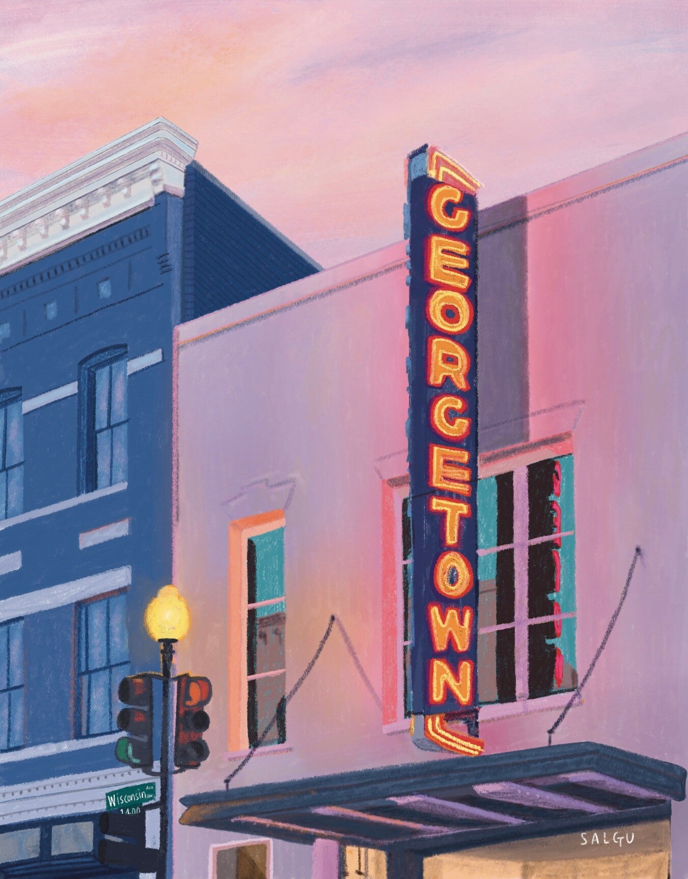 Historic Georgetown Sign Postcard