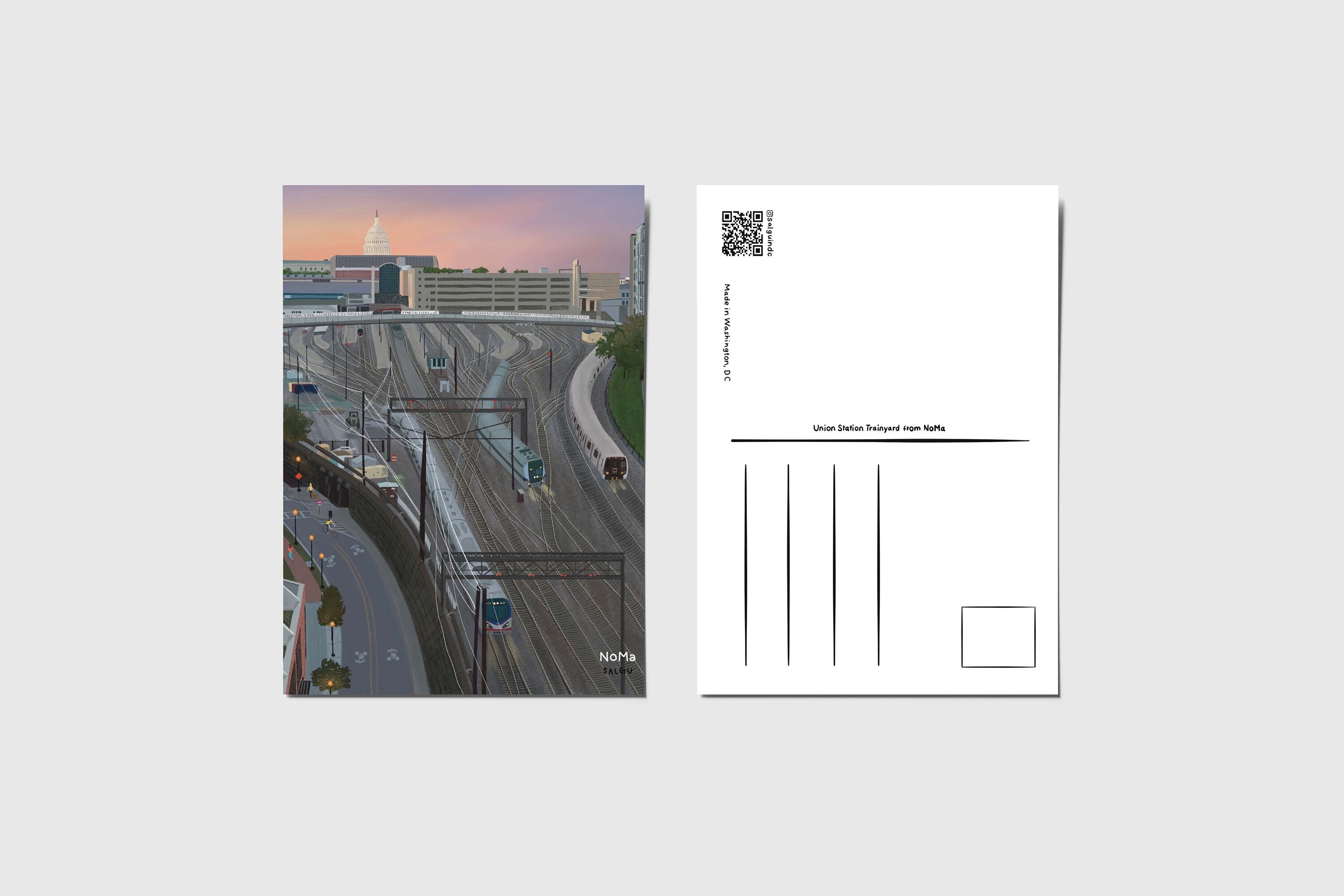 NoMa Union Station Train Yard Postcard