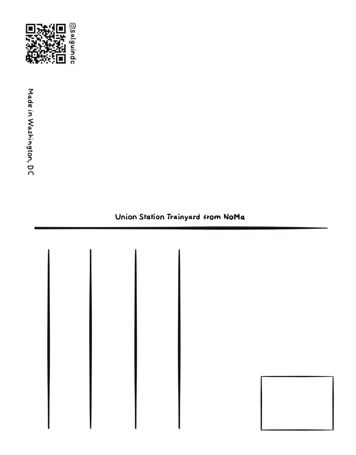 NoMa Union Station Train Yard Postcard