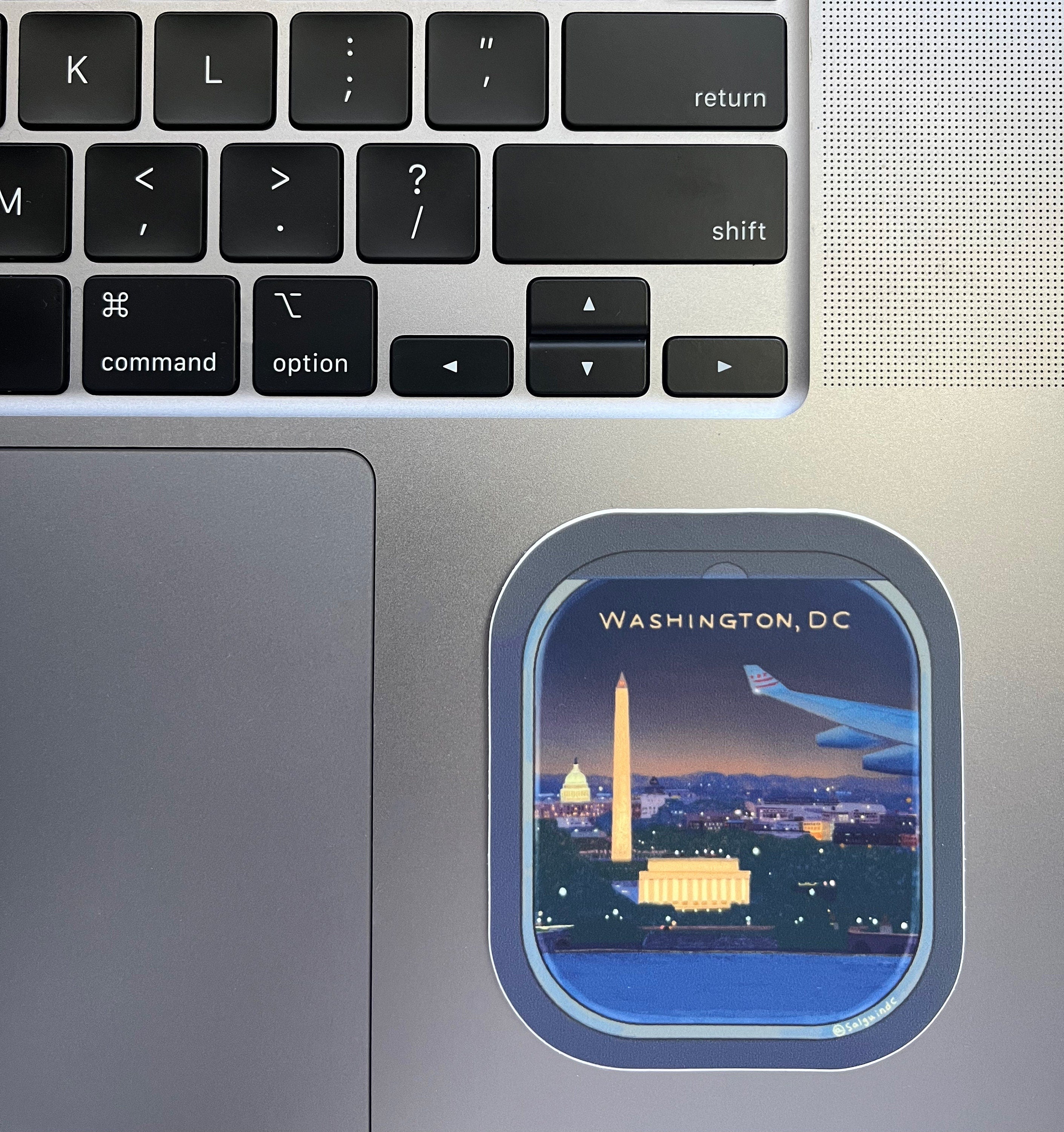 DC from the Airplane Window Sticker