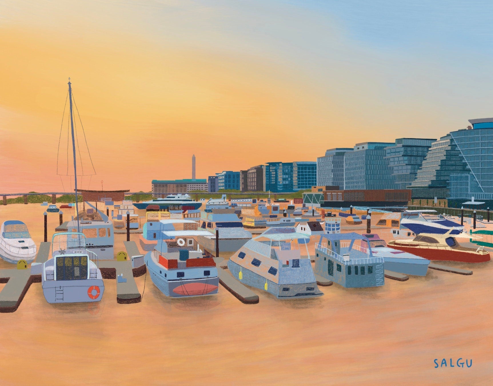 Wharf Marina Postcard