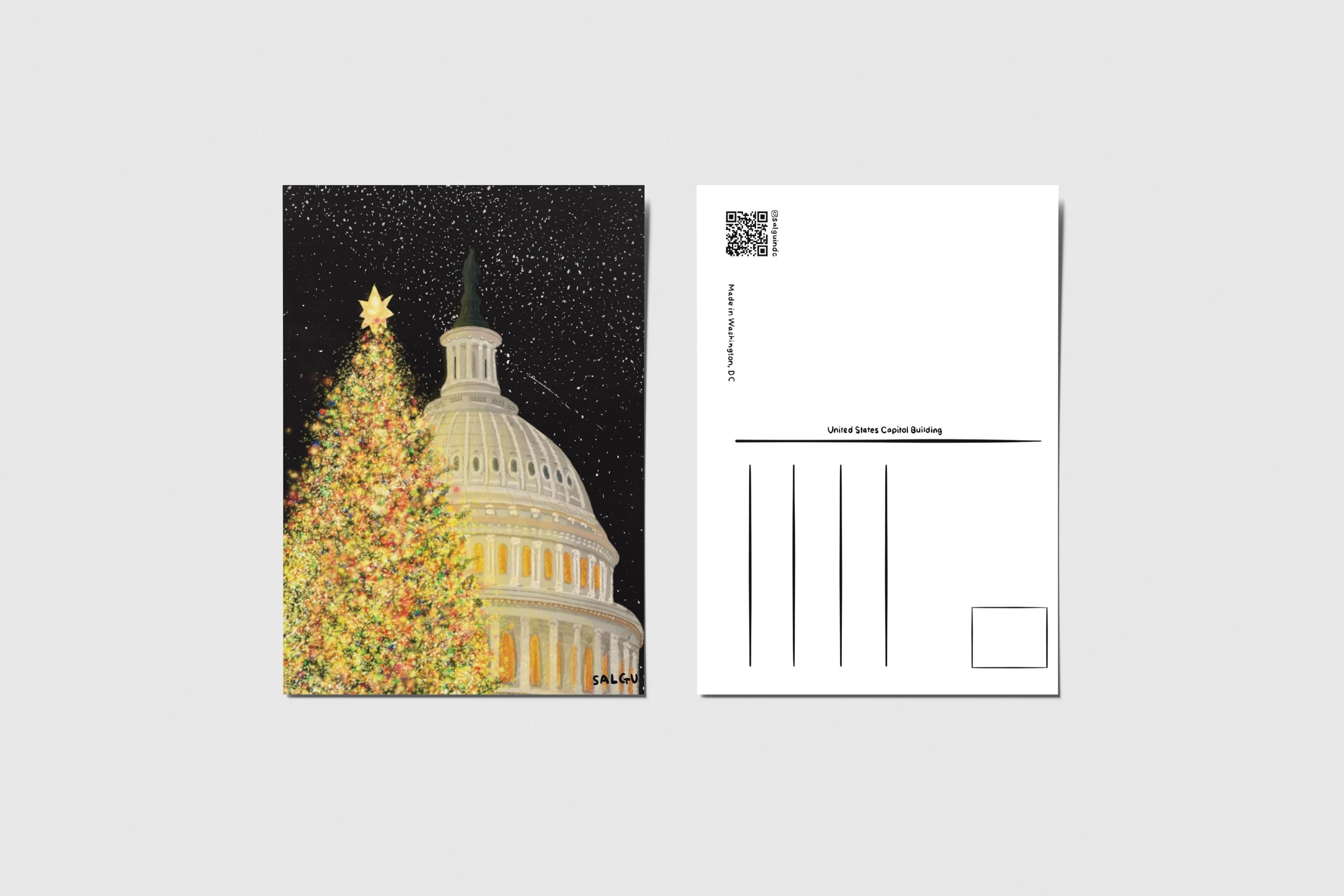 Capitol Building in Winter Postcard