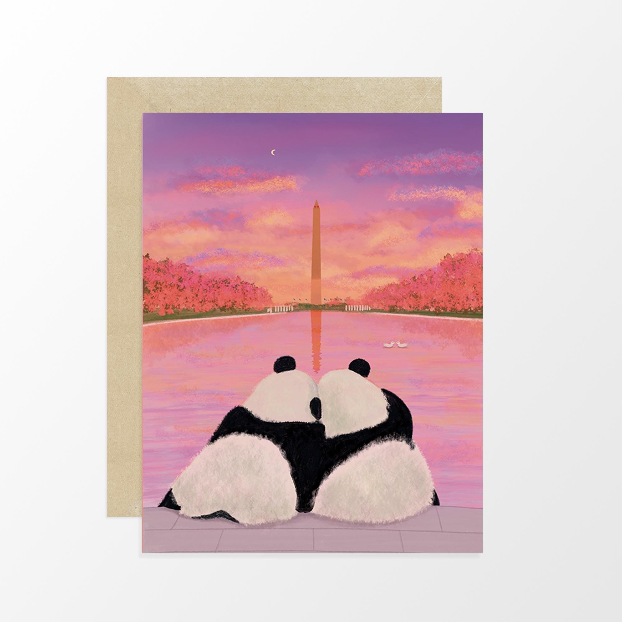 Pandas in Love Card