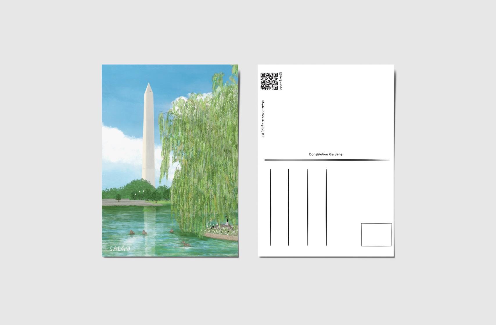 Constitution Gardens Summer Postcard