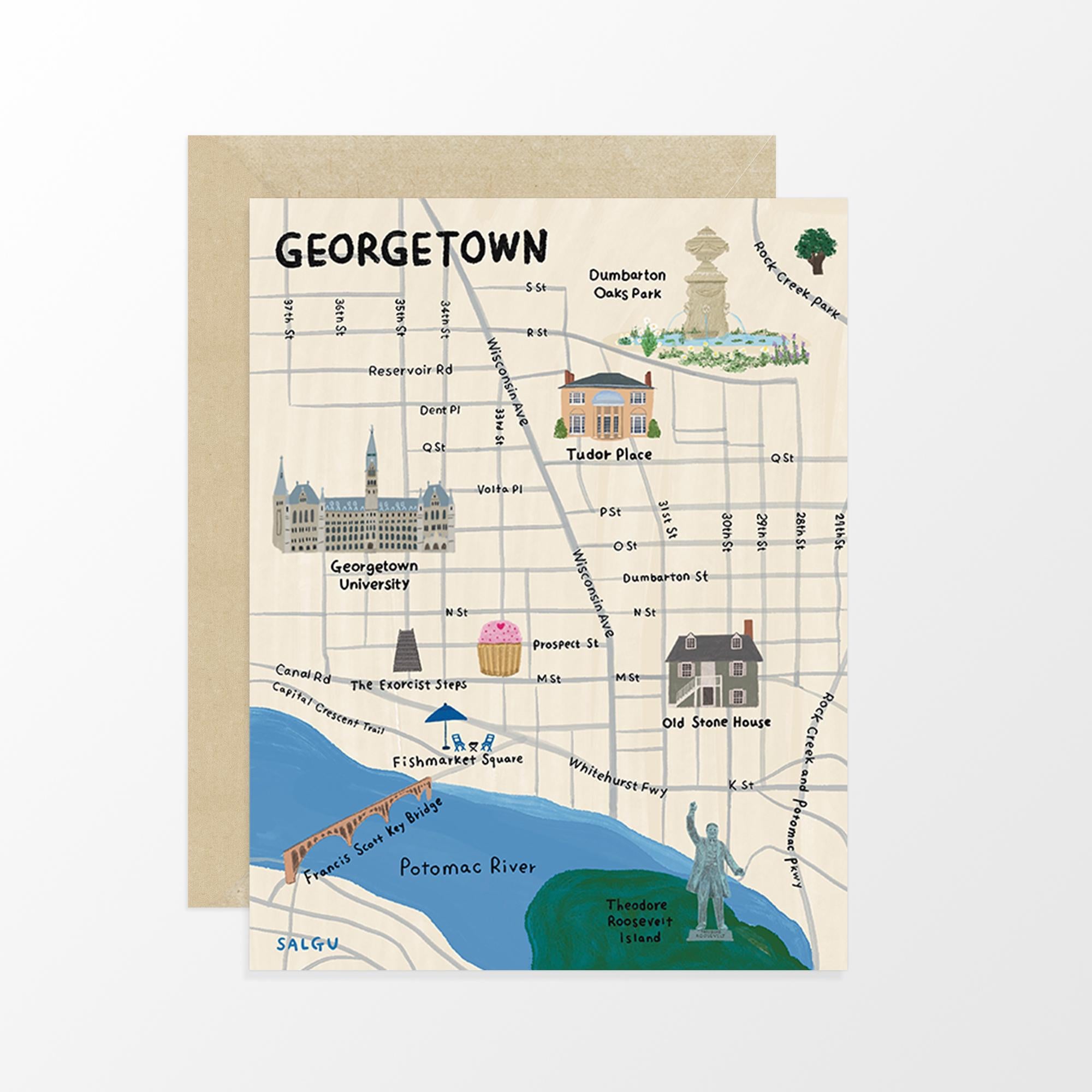 Georgetown Map Card