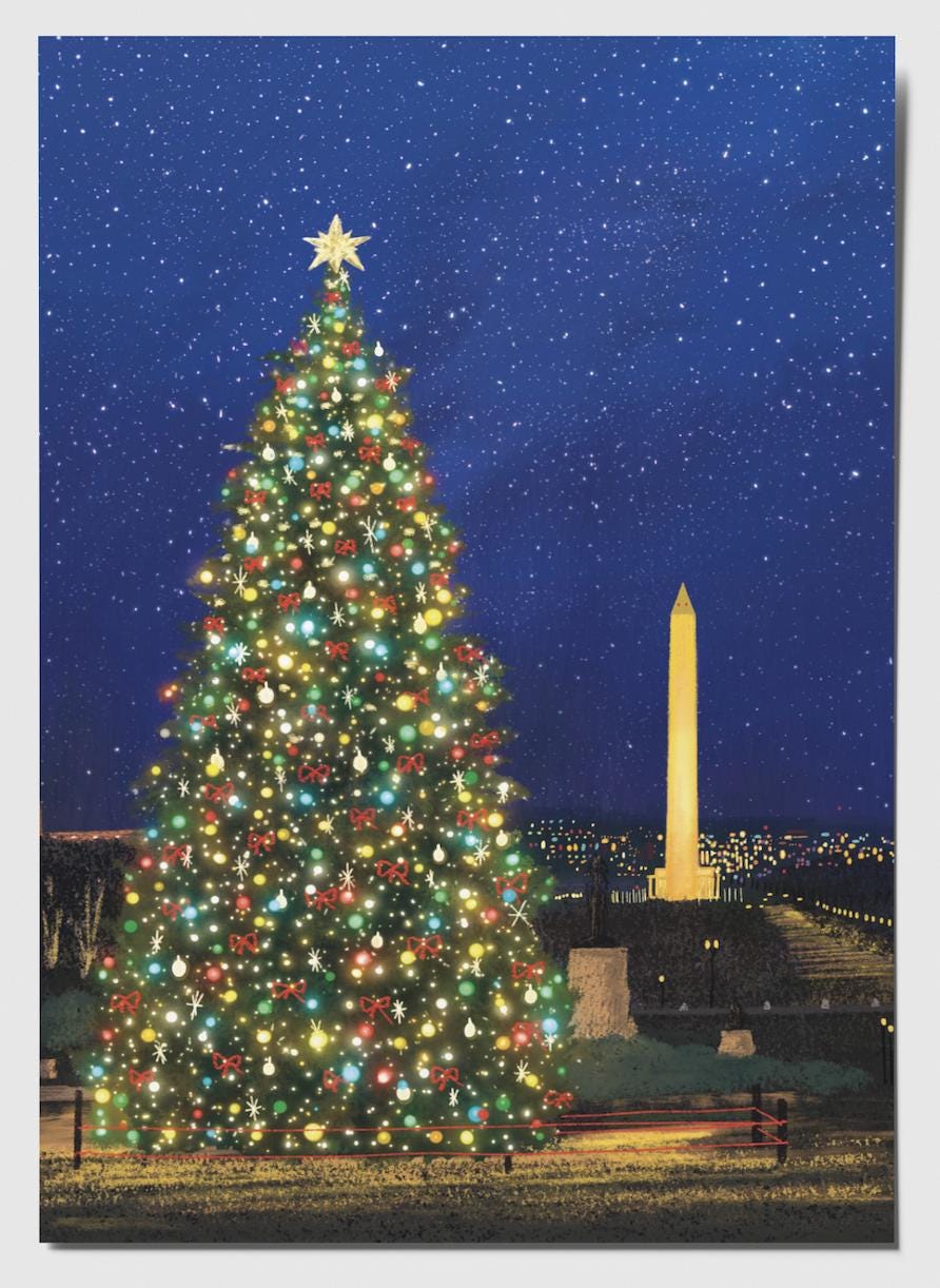 National Christmas Tree Postcard