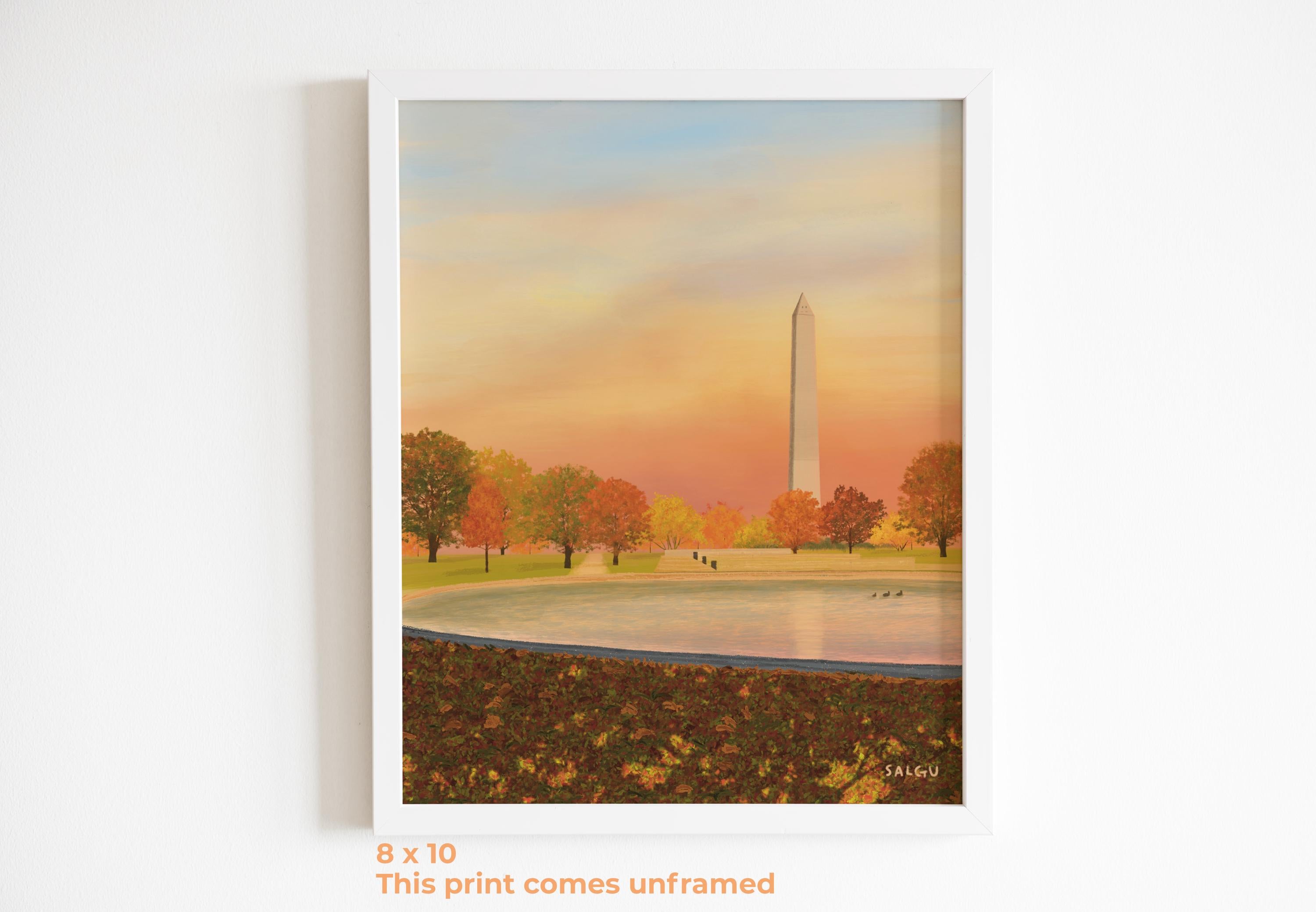 Washington Monument in Fall Print
