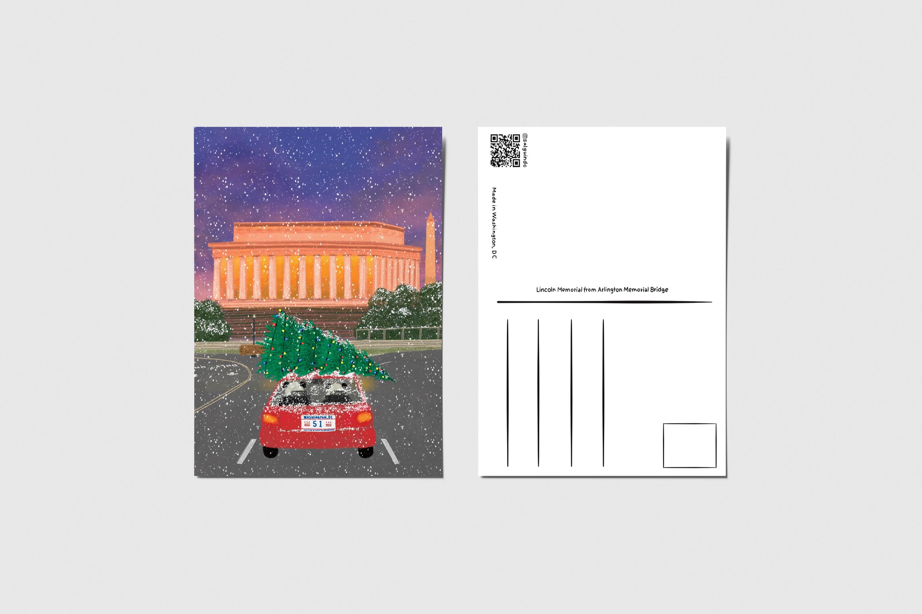 Lincoln Memorial from Arlington Memorial Bridge Postcard