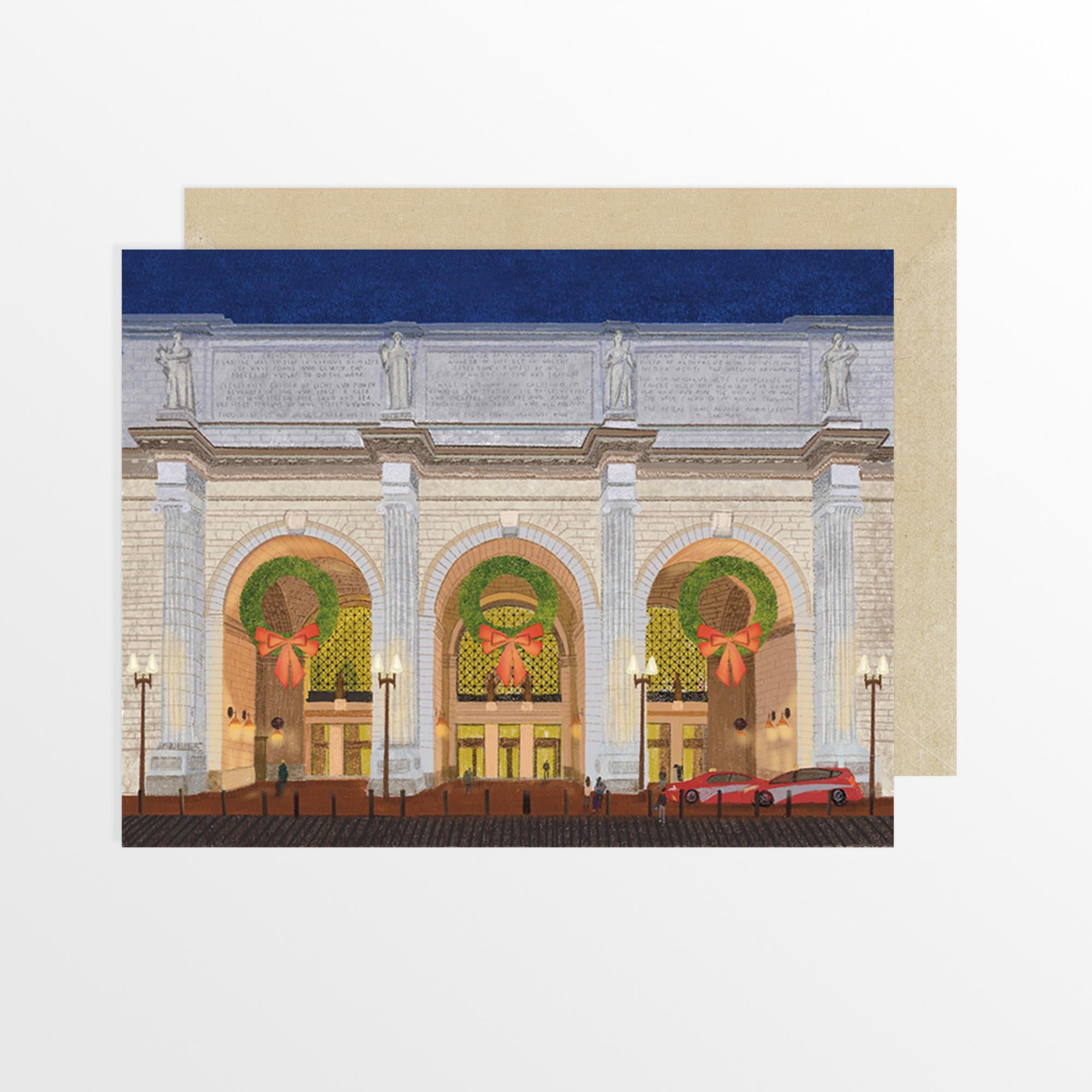 Union Station at Christmas Card