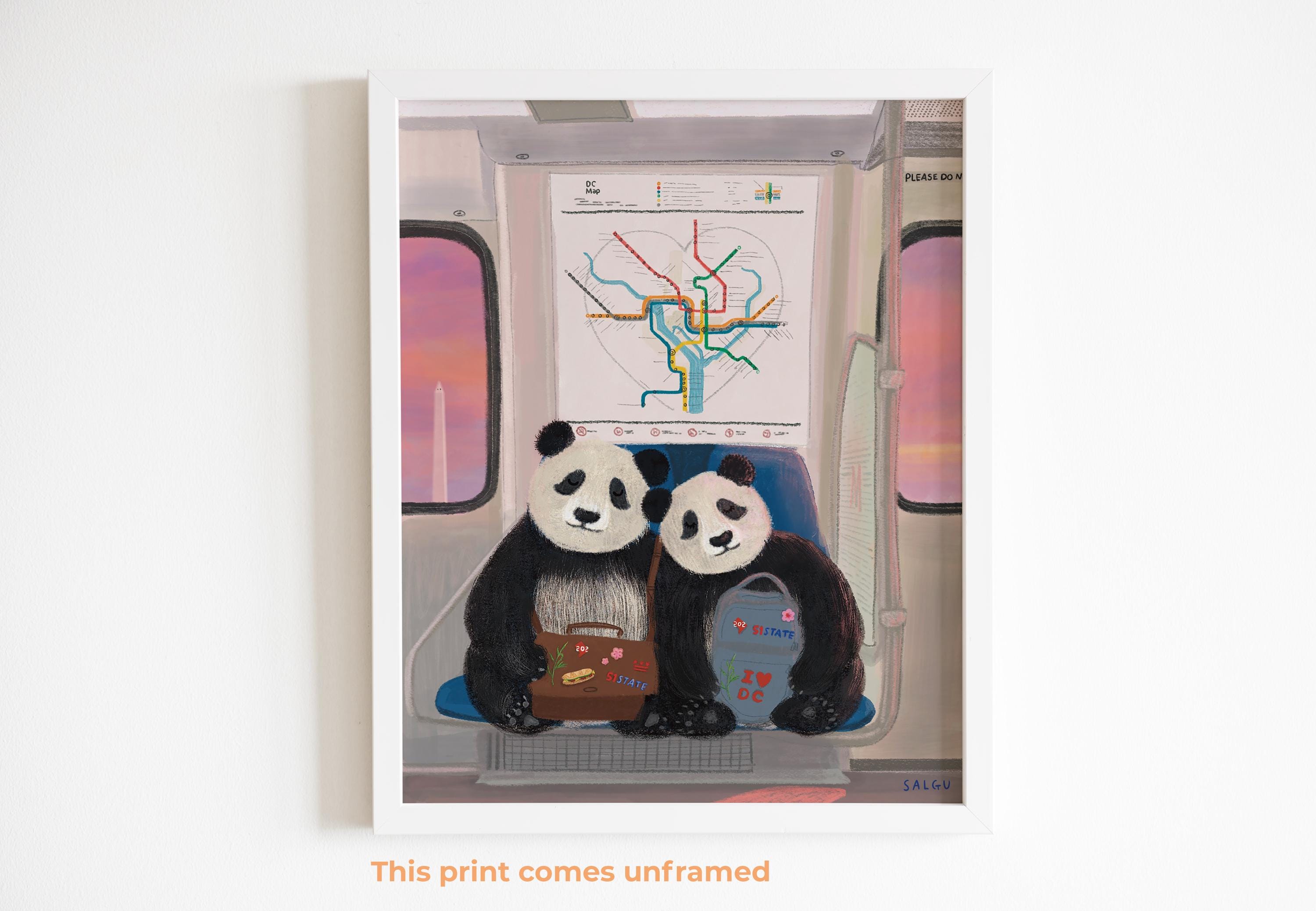Pandas on the Metro Print