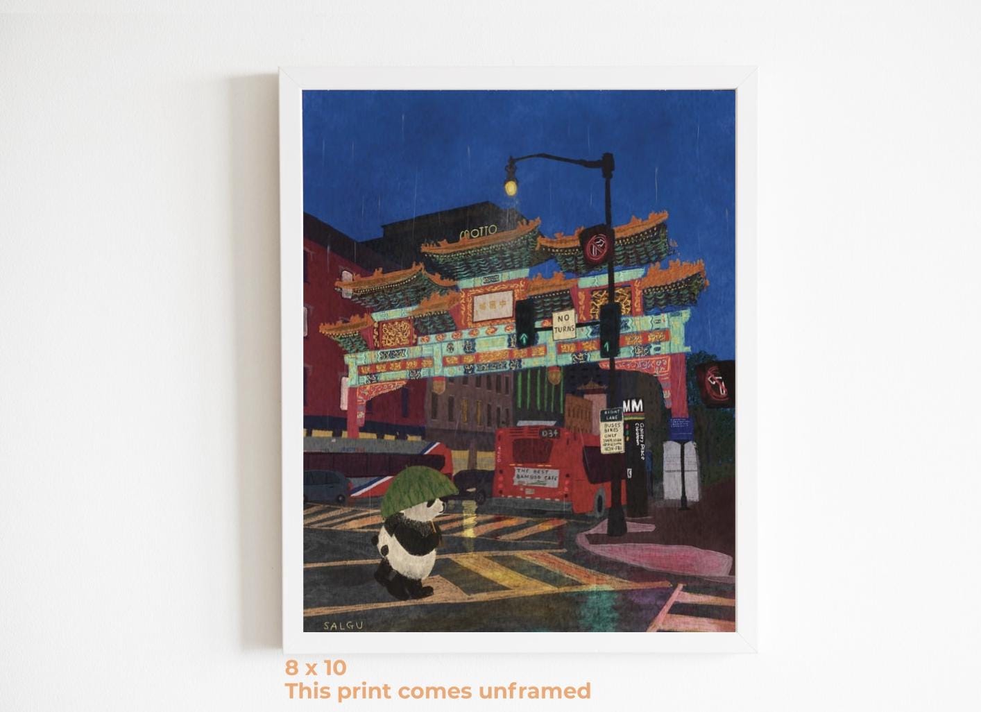 Pandas in Chinatown Print